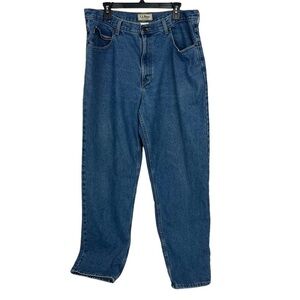 L.L. BEAN Men’s Blue Jeans Size W38”/Inseam 34” Actual Inseam 33.5” Relaxed Fit
